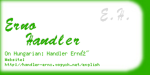 erno handler business card